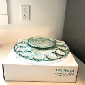 Longaberger Glass Egg Plate